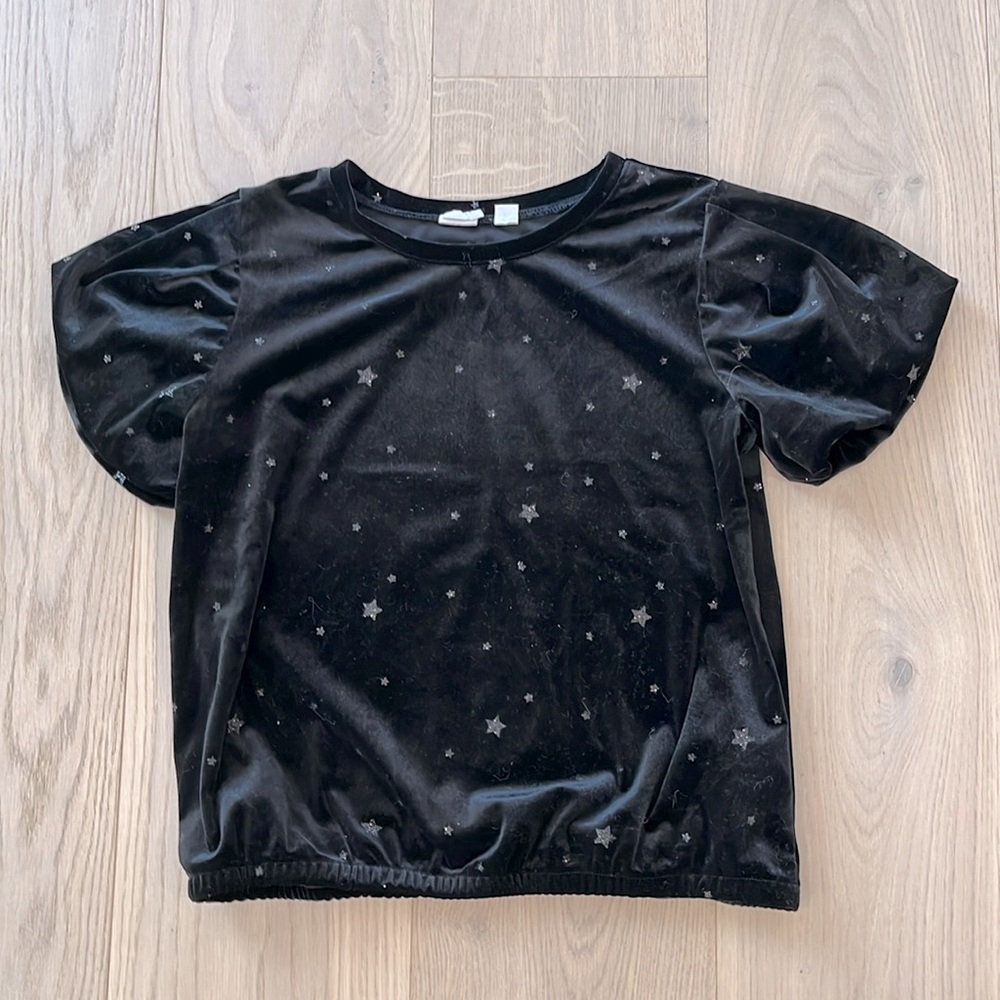 Gap Kids Puff Sleeve Velvet Top Size XL/12